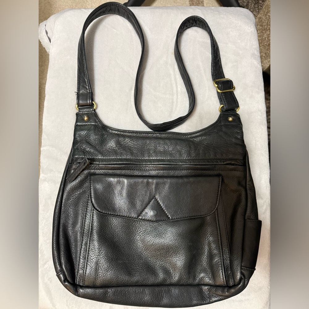 Coronado Black Leather Conceal Carry Bag